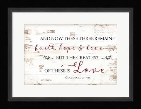 Framed 1 Corinthians 13:13 Print