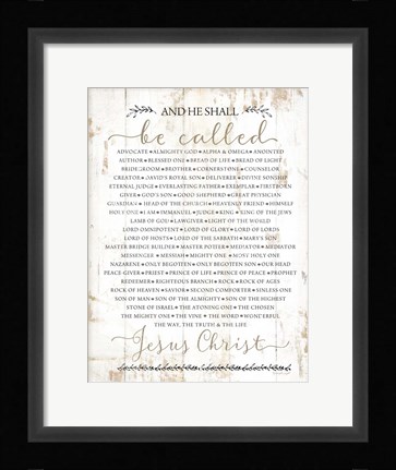 Framed Names of Christ Print