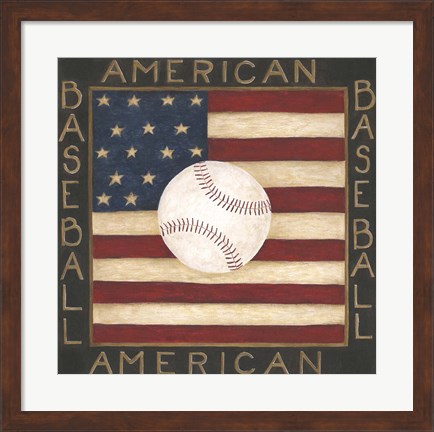 Framed American Baseball Print