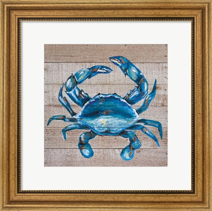Framed Blue Crab Print
