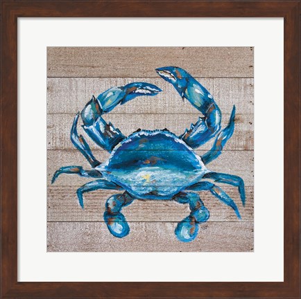 Framed Blue Crab Print