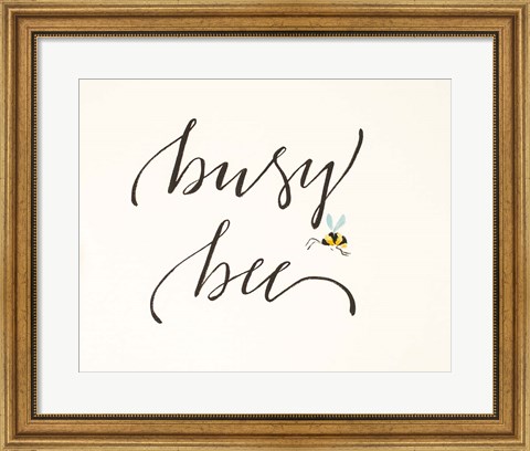 Framed Busy Bee Print