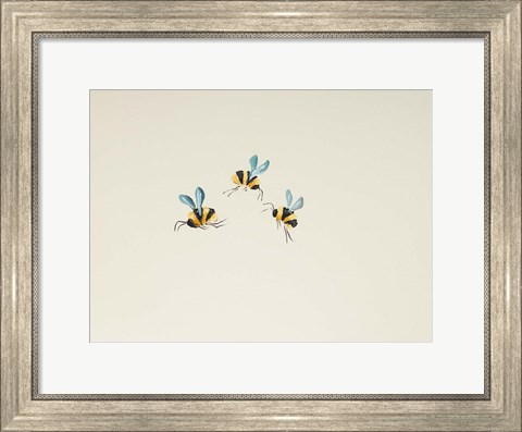 Framed 3 Bees Print