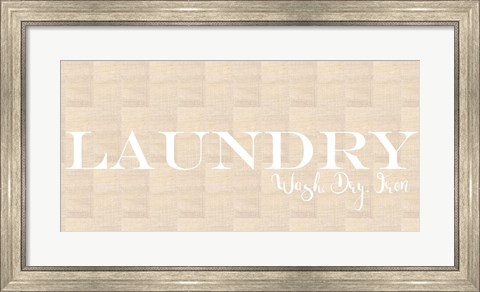 Framed Laundry Burlap Print