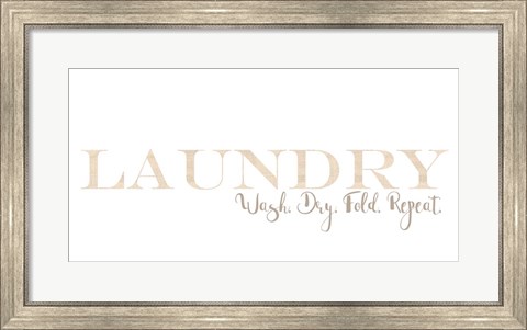 Framed Laundry Burlap Reverse Print