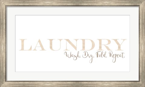 Framed Laundry Burlap Reverse Print