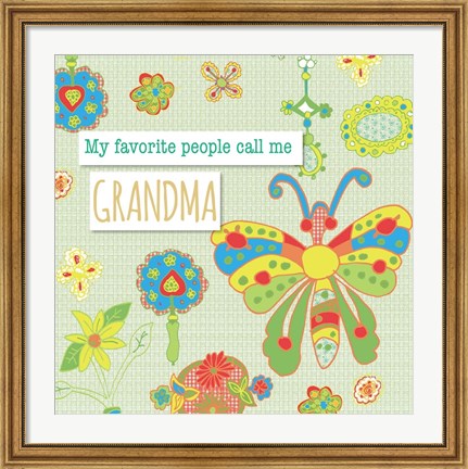 Framed Favorite People Grandma Print
