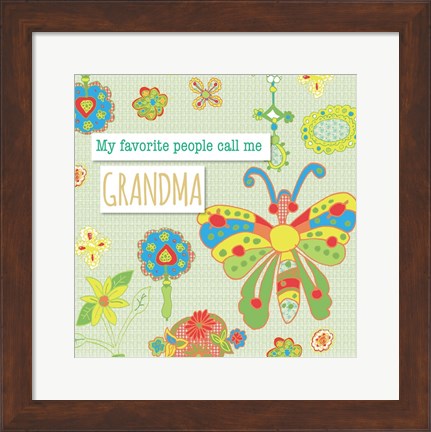 Framed Favorite People Grandma Print