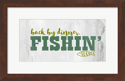 Framed Fishing Dinner Print