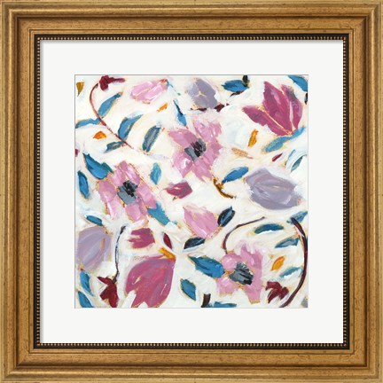 Framed Boho Floral I Print