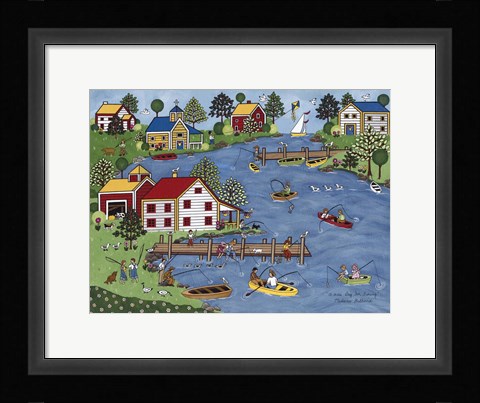 Framed Fine Day For Fishing Print