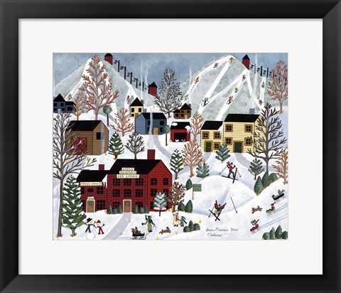 Framed Green Mountain Fun Print