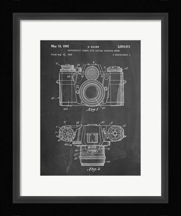 Framed Photographic Camera With Coupled Exposure Meter Patent - Chalkboard Print