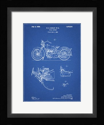 Framed Cycle Support Patent - Blueprint Print