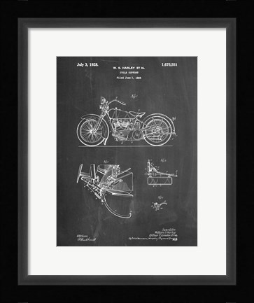 Framed Cycle Support Patent - Chalkboard Print