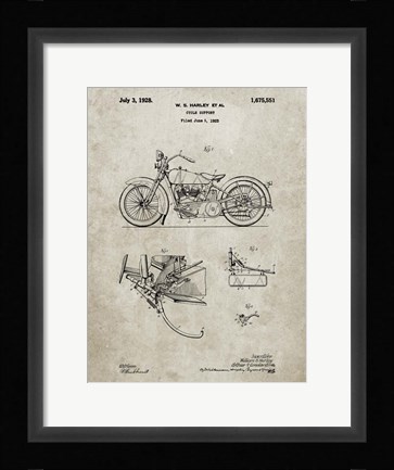 Framed Cycle Support Patent - Sandstone Print