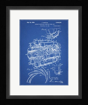 Framed Aircraft Propulsion &amp; Power Unit Patent - Blueprint Print