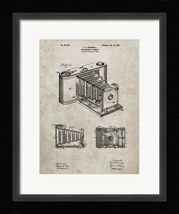 Framed Photographic Camera Patent - Sandstone Print