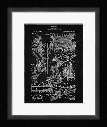 Framed Diver's Suit Patent - Vintage Black Print