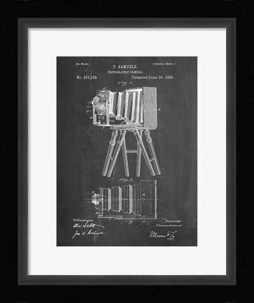 Framed Photographic Camera Patent - Chalkboard Print
