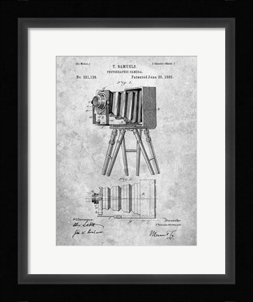 Framed Photographic Camera Patent - Slate Print