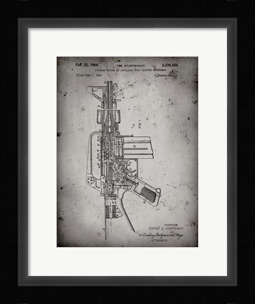 Framed Firearm With Auxiliary Bolt Closure Mechanism Patent - Faded Grey Print