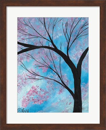 Framed Cherry Blossoms Tree Print