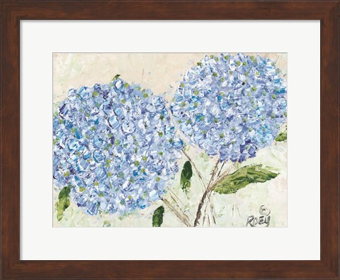 Framed Blue Hydrangeas I Print