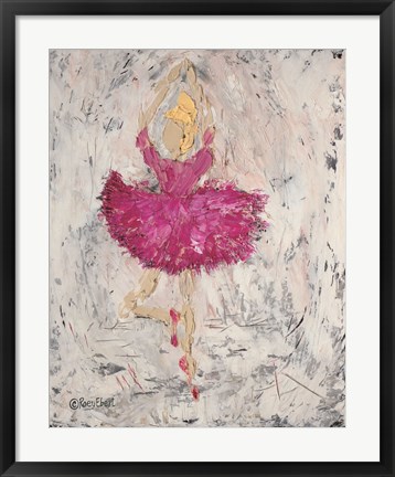 Framed Ballerina on Stage Print