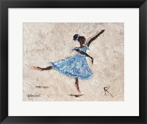 Framed Dancer in Blue Print