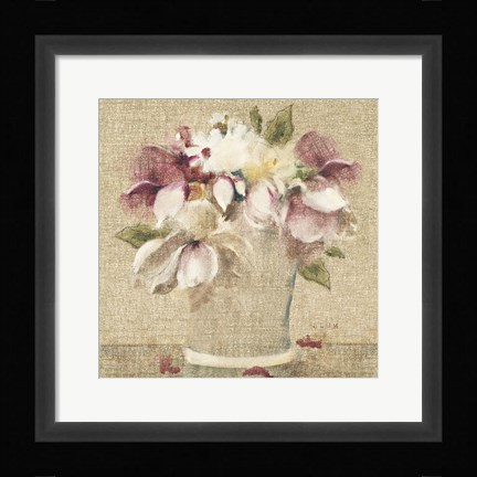 Framed Cottage Bouquet II no Border Print