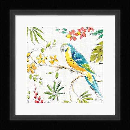 Framed Tropical Oasis IV White Print