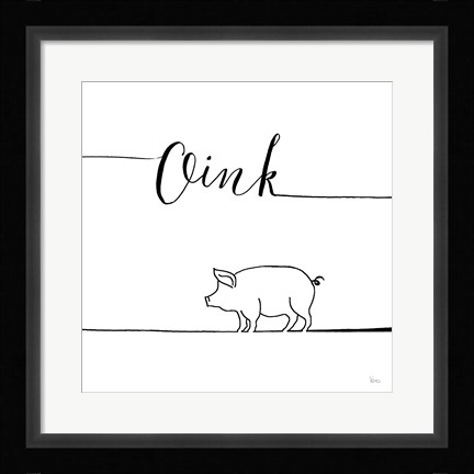 Framed Underlined Farm V Print