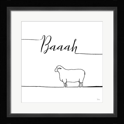 Framed Underlined Farm VI Print