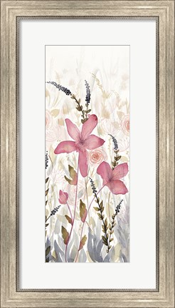 Framed Watercolor Garden II Light Print