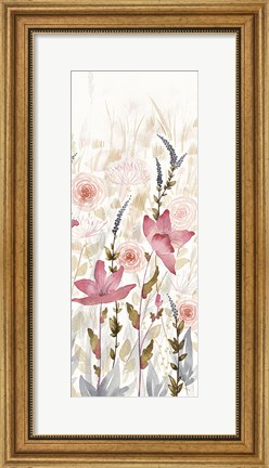 Framed Watercolor Garden III Light Print