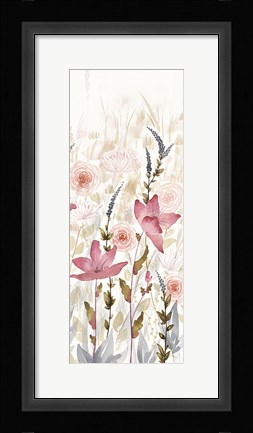 Framed Watercolor Garden III Light Print