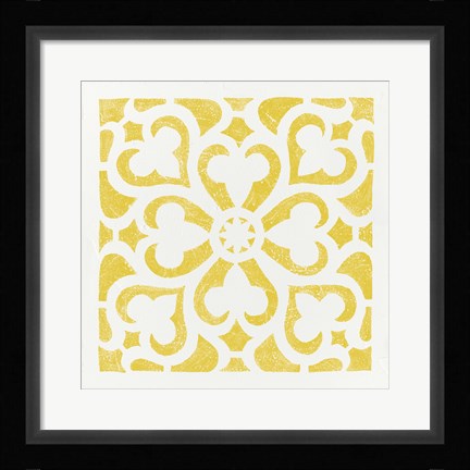 Framed Hacienda Tile III Print