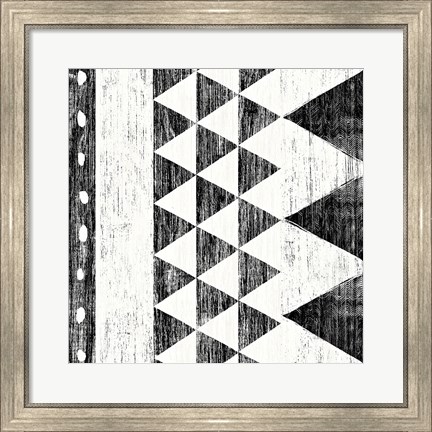 Framed Patterns of the Savanna I BW Print