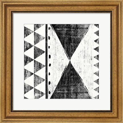 Framed Patterns of the Savanna II BW Print