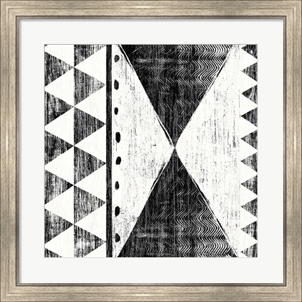 Framed Patterns of the Savanna II BW Print