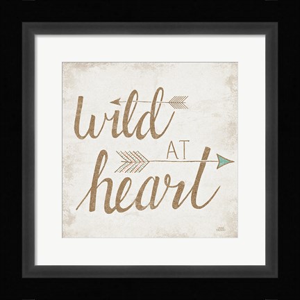 Framed Wild at Heart Beige Print