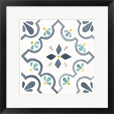 Framed Garden Getaway Tile II White Print