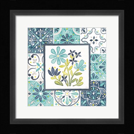 Framed Garden Getaway Patchwork I Print