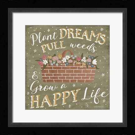 Framed Blooming Garden V Print