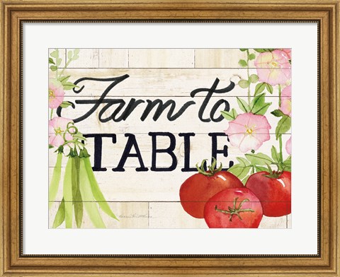 Framed Life on the Farm Sign III Print