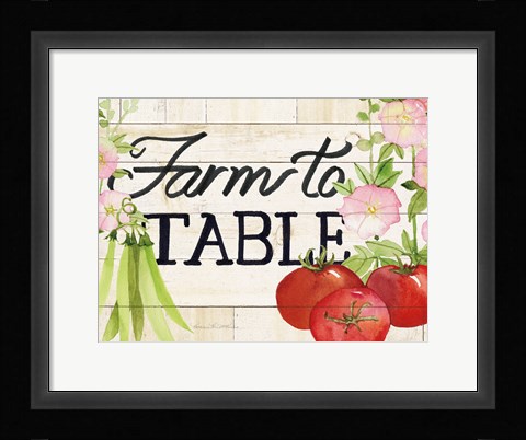 Framed Life on the Farm Sign III Print