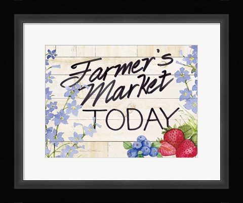 Framed Life on the Farm Sign II Print