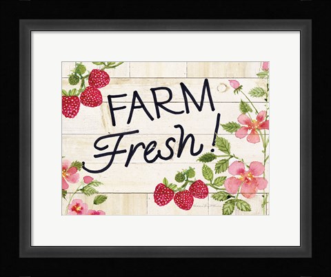 Framed Life on the Farm Sign I Print