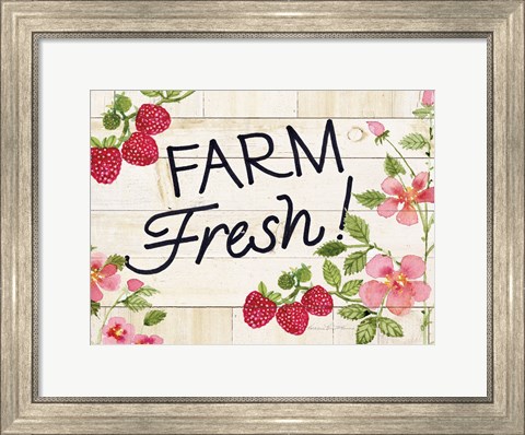 Framed Life on the Farm Sign I Print